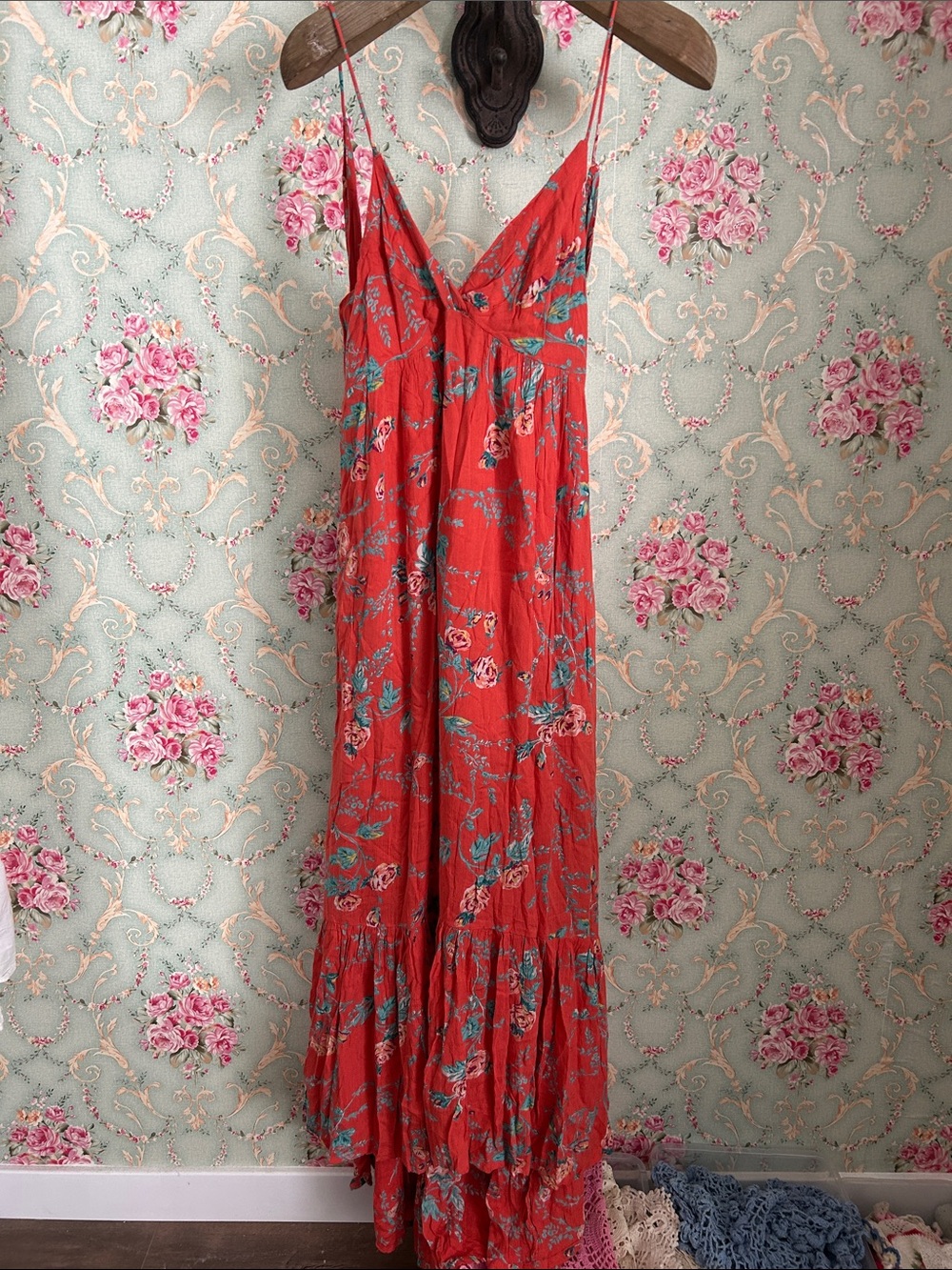 🌺🌸NWT🌸🌺 VINTAGE spaghetti strap dress DEADSTOCK Billabong fully lined Size M - Picture 2 of 7